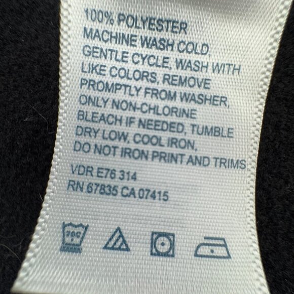 Nautica Women's XL Long Sleeve Black with White PipingTrim Fleece Zipper Jacket - Picture 6 of 6